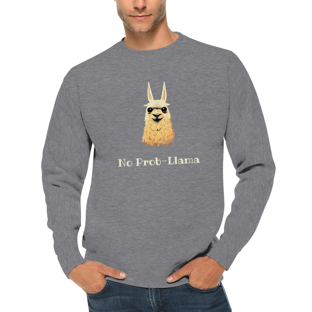 No Prob-Llama Premium Unisex Crewneck Sweatshirt