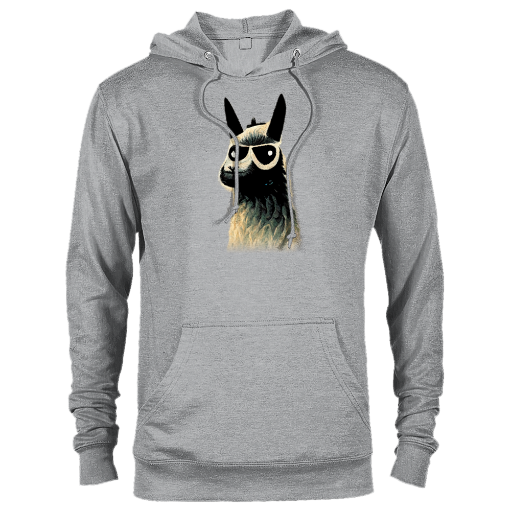 Llama Wearing Sunglasses Print Premium Unisex Pullover Hoodie
