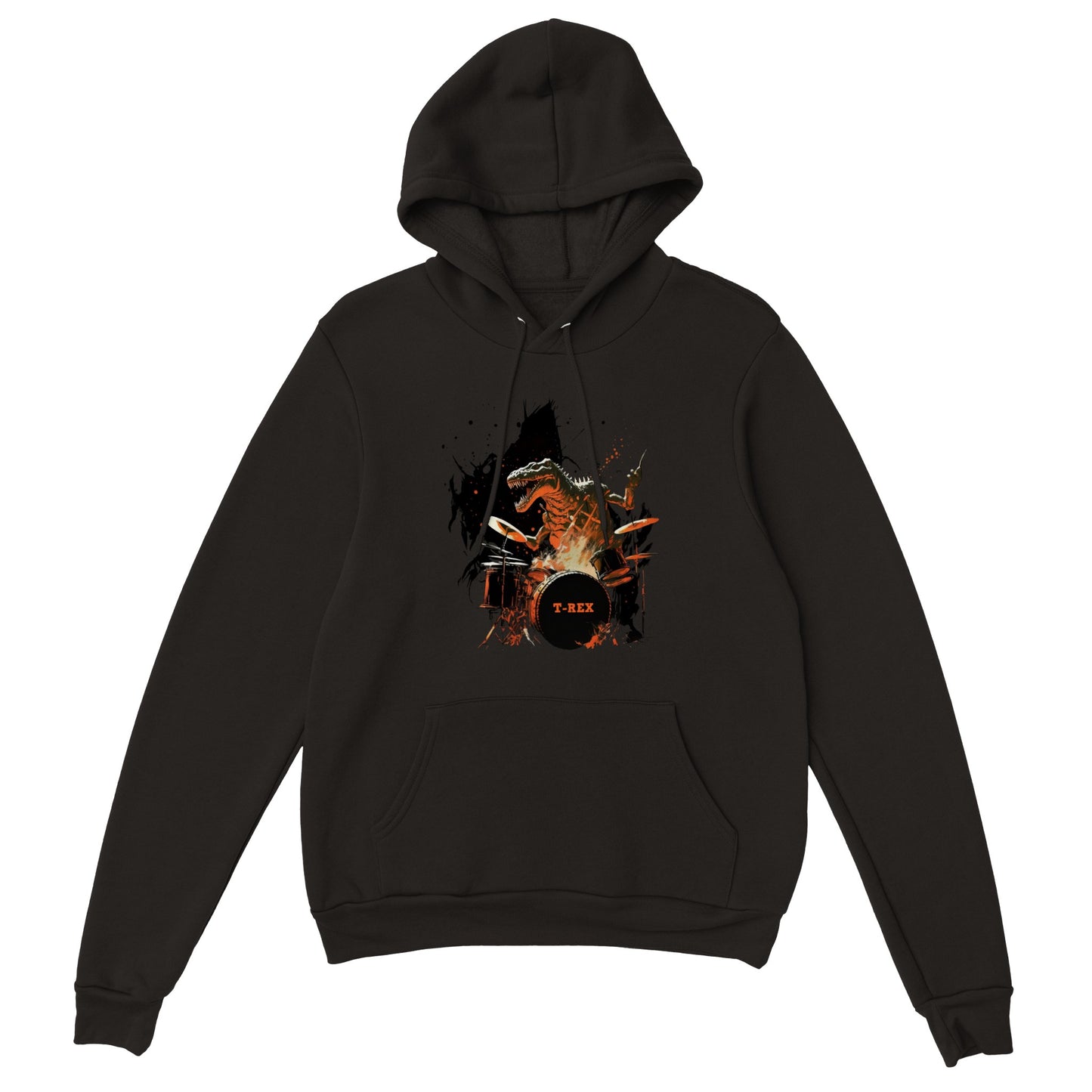 T-Rex Playing Drums Premium Unisex Pullover Hoodie