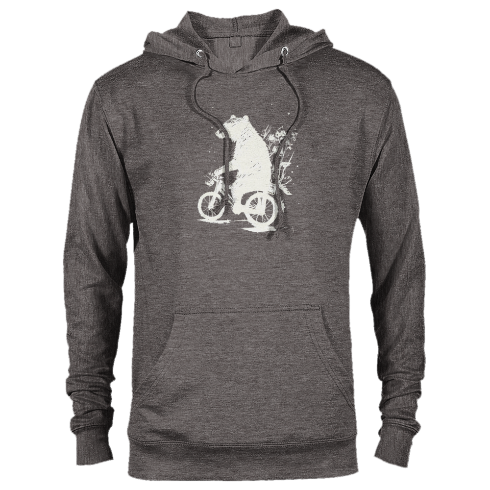 Bear Riding a Bike Premium Unisex Pullover Hoodie