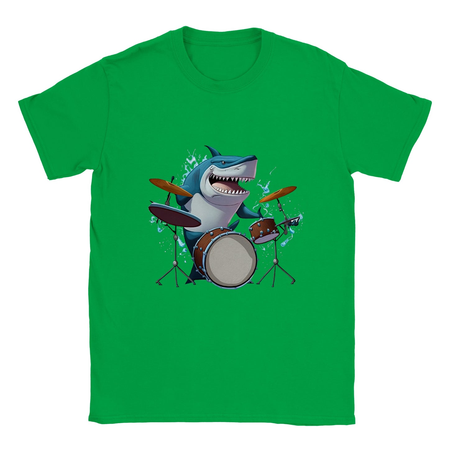 Shark Drummer Classic Kids Crewneck T-shirt