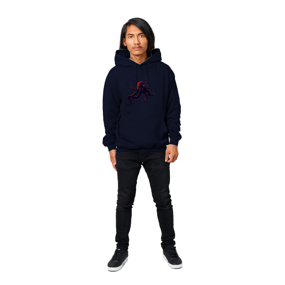 Octopus Print Premium Unisex Pullover Hoodie