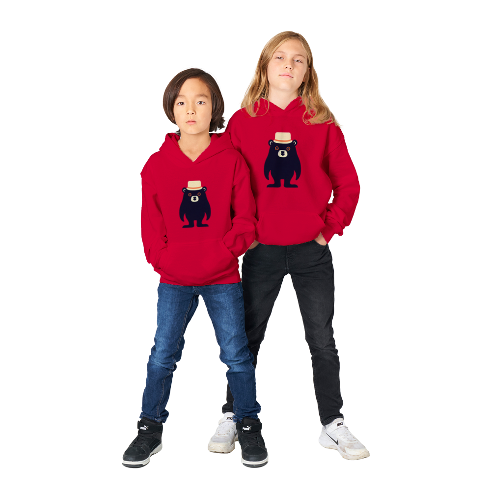 Cute Bear Classic Kids Pullover Hoodie