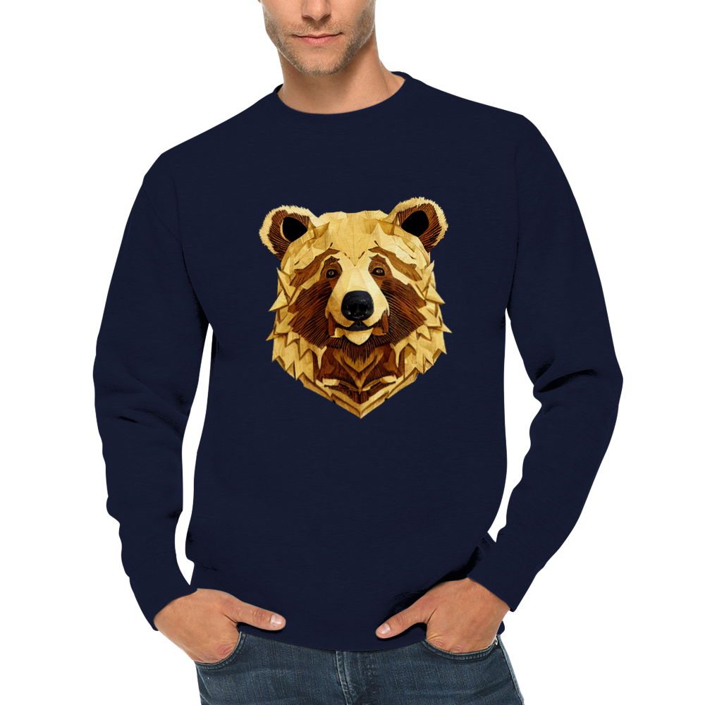 Bear Print Premium Unisex Crewneck Sweatshirt