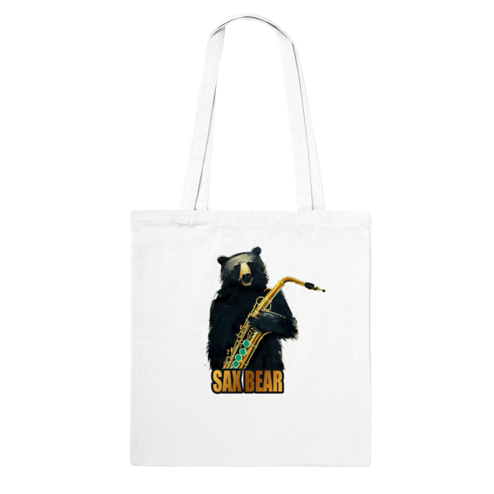 Sax Bear. Bear Playing Saxophone Classic Tote Bag