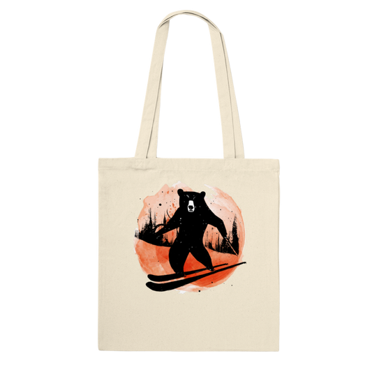 Bear Skiing Classic Tote Bag
