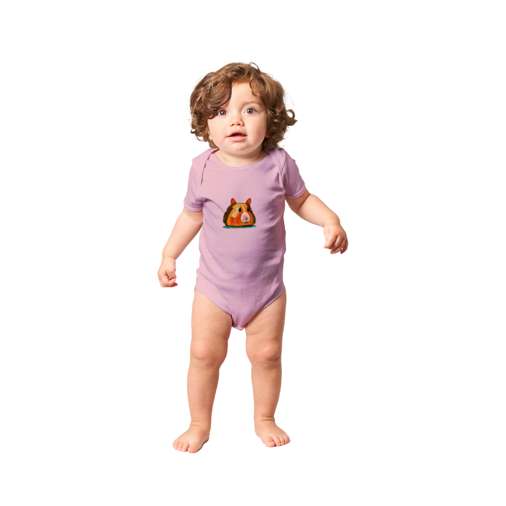 Cute Guinea Pig Classic Baby Short Sleeve Onesies