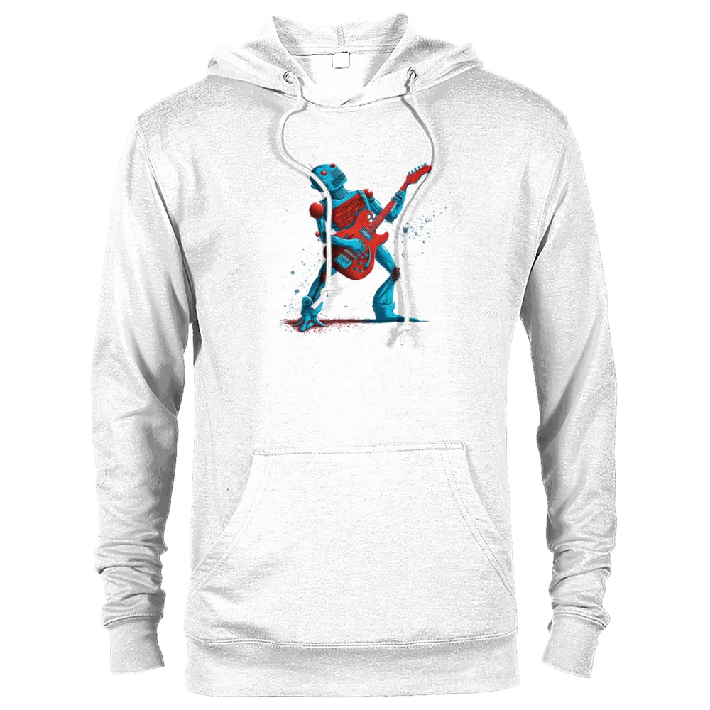 Robot Playing a Guitar Premium Unisex Pullover Hoodie