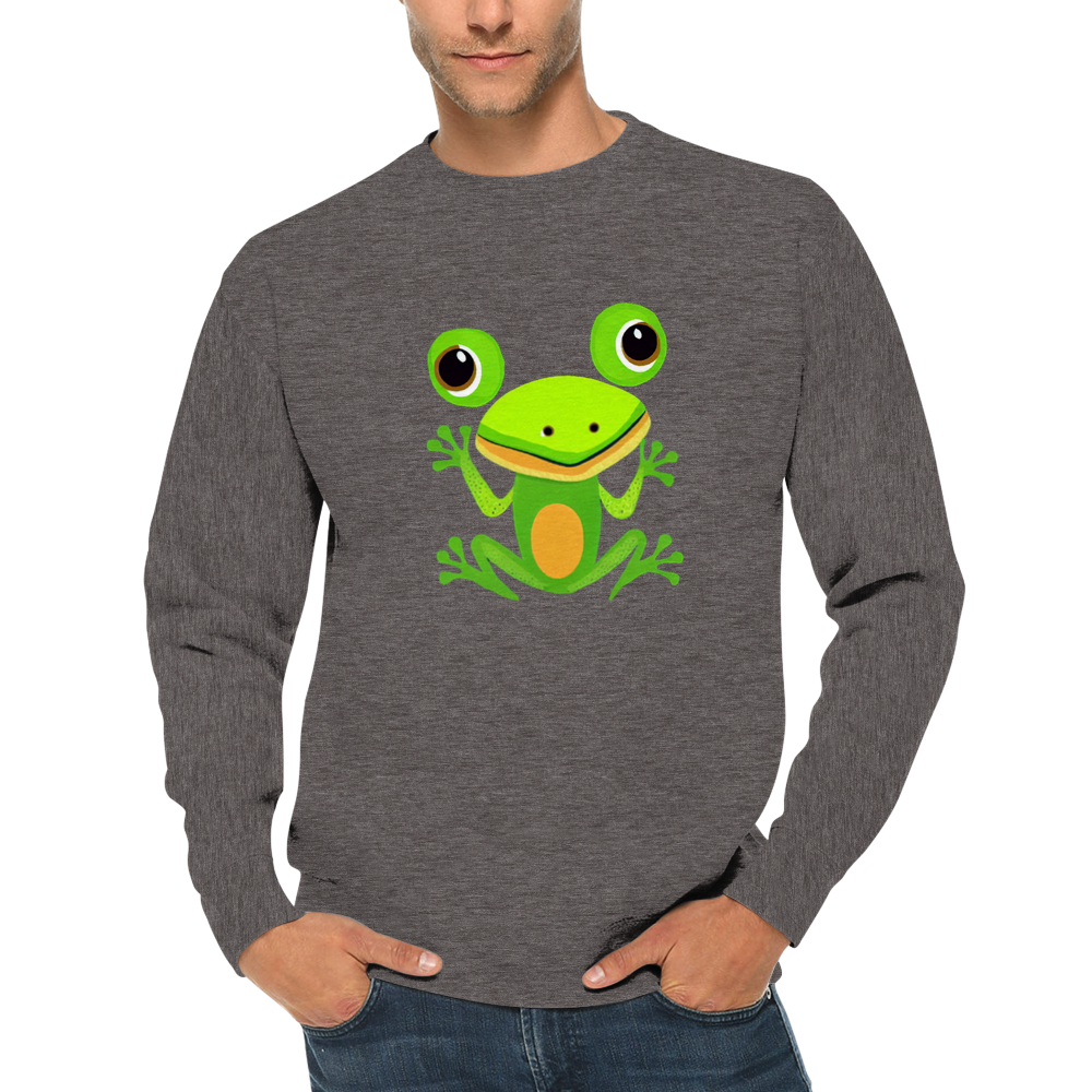 Cute Frog Print Premium Unisex Crewneck Sweatshirt