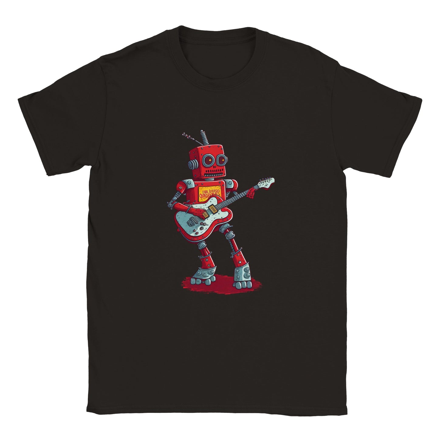 Robot playing the guitar Classic Kids Crewneck T-shirt