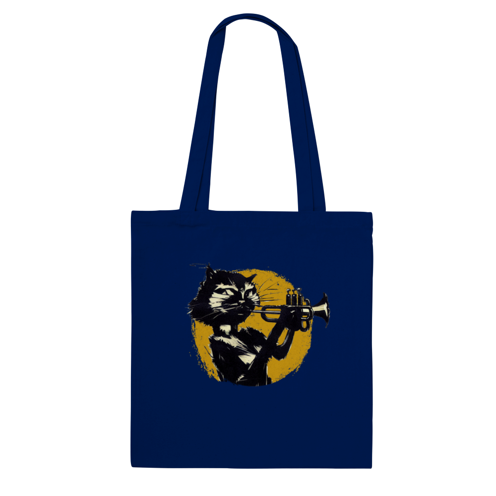 Cat Playing Trumpet Classic Tote Bag