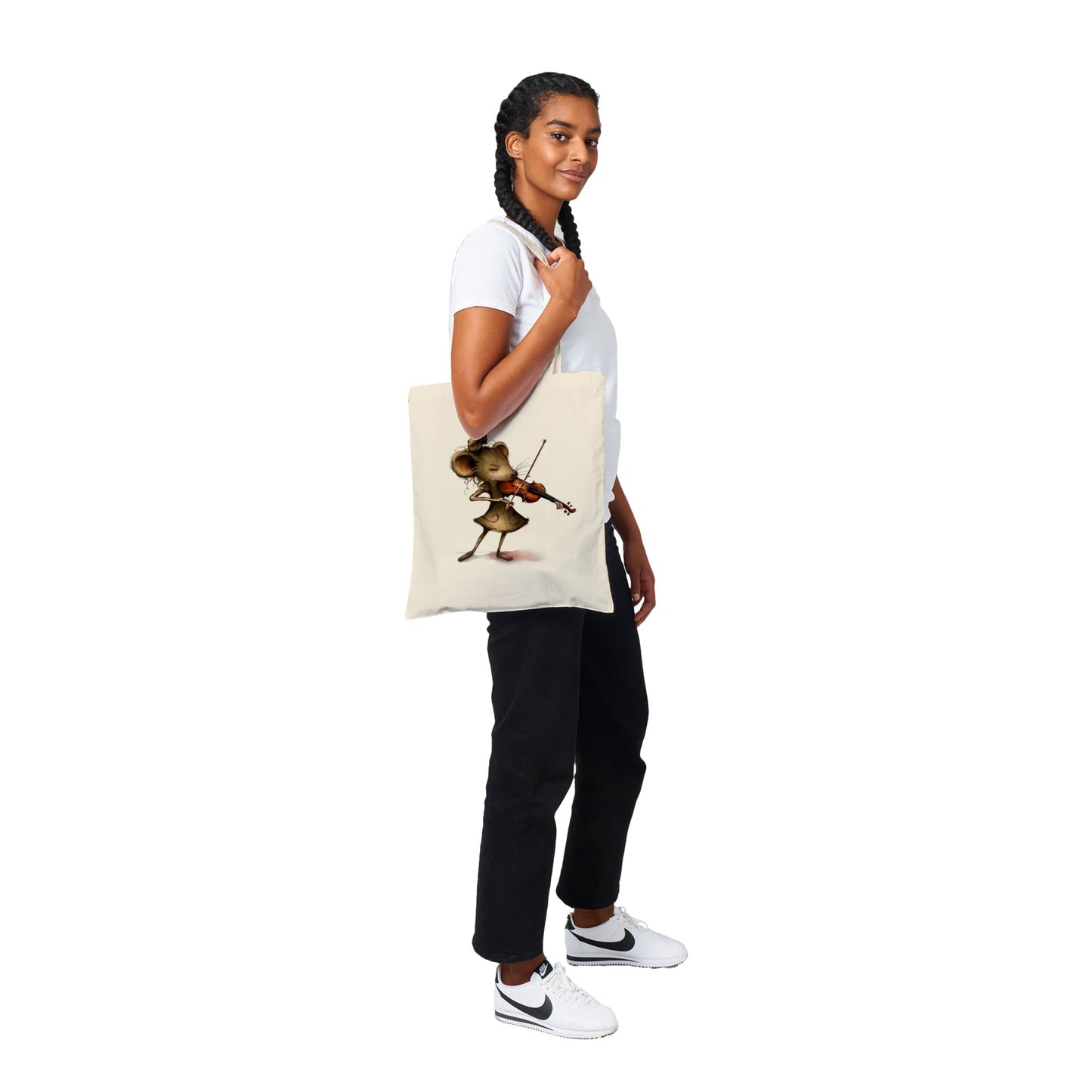 Mouse Playing a Violin Classic Tote Bag
