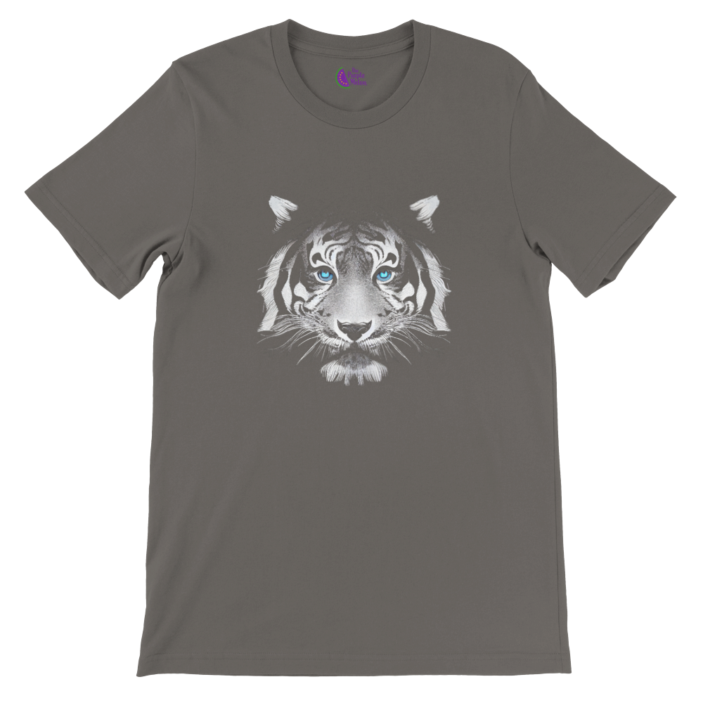 grey t-shirt with a tiger print