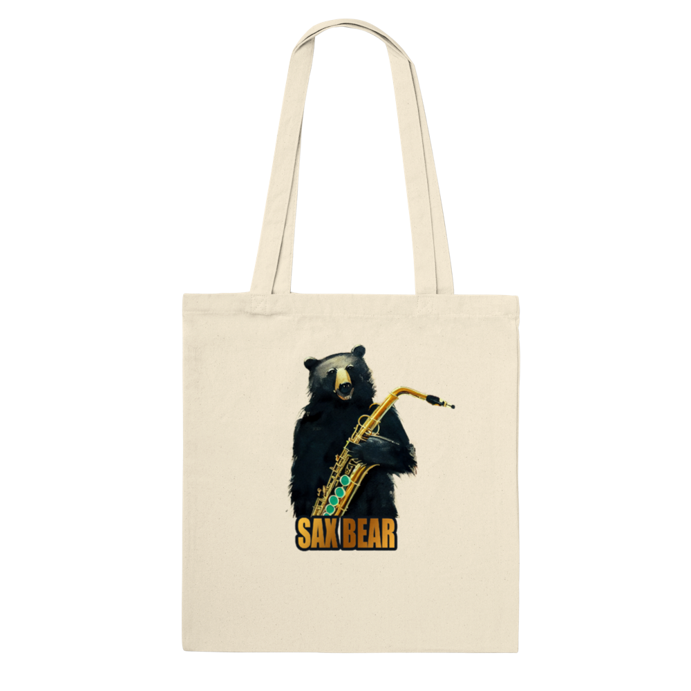 Sax Bear. Bear Playing Saxophone Classic Tote Bag