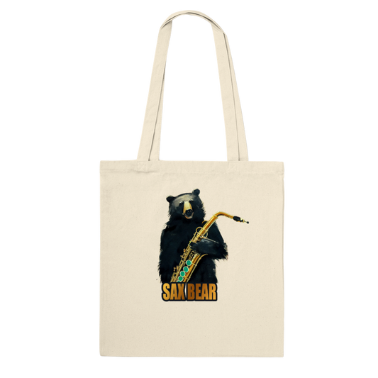 Sax Bear. Bear Playing Saxophone Classic Tote Bag
