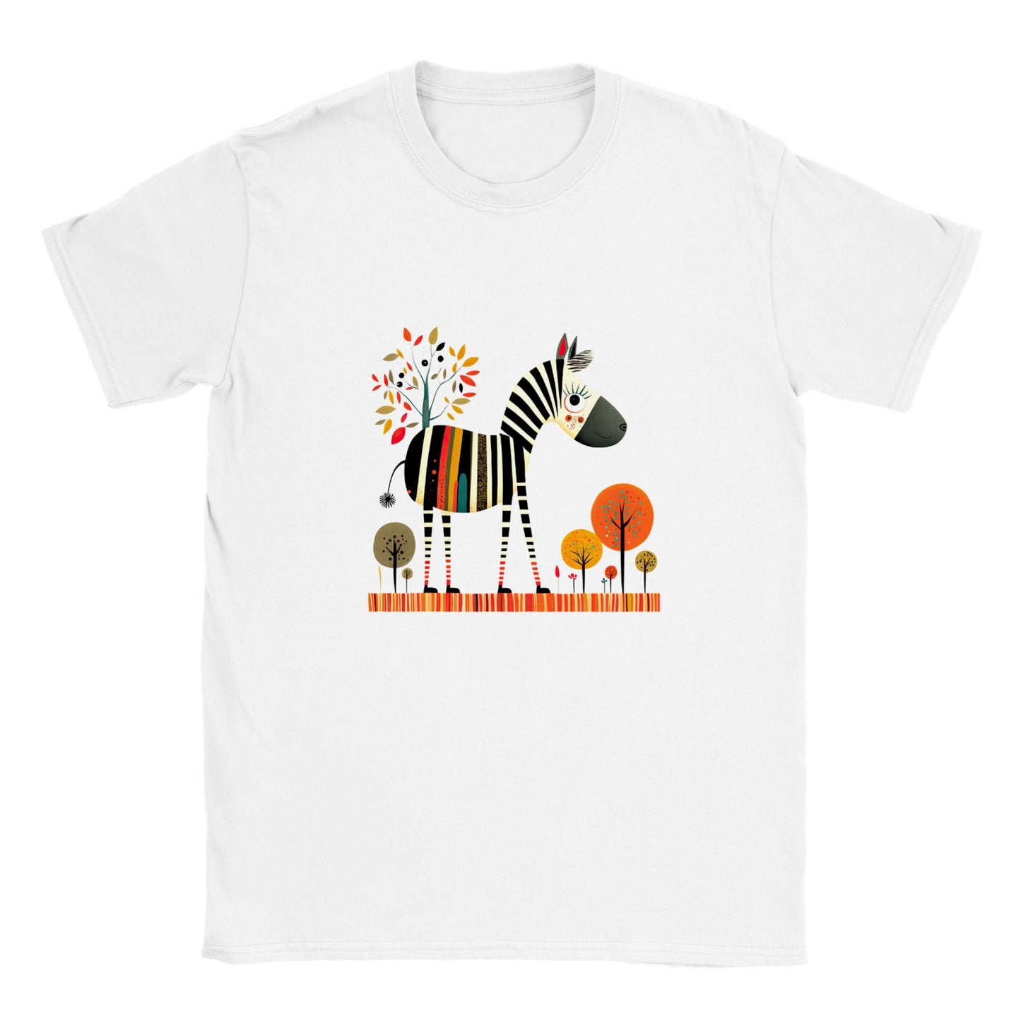 kids white t-shirt with cute zebra print