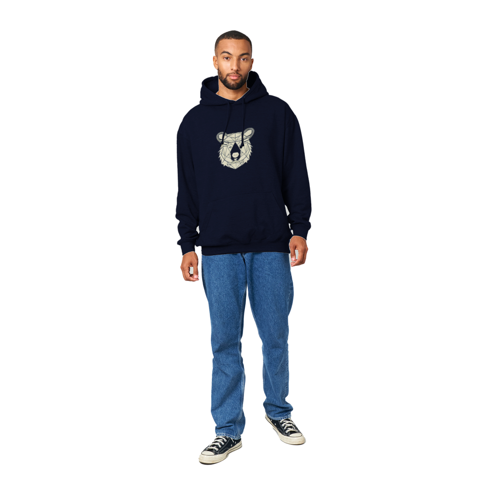 Bear Print Premium Unisex Pullover Hoodie