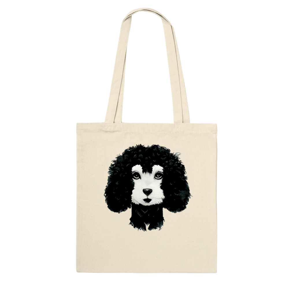 Black and White Poodle Print Classic Tote Bag