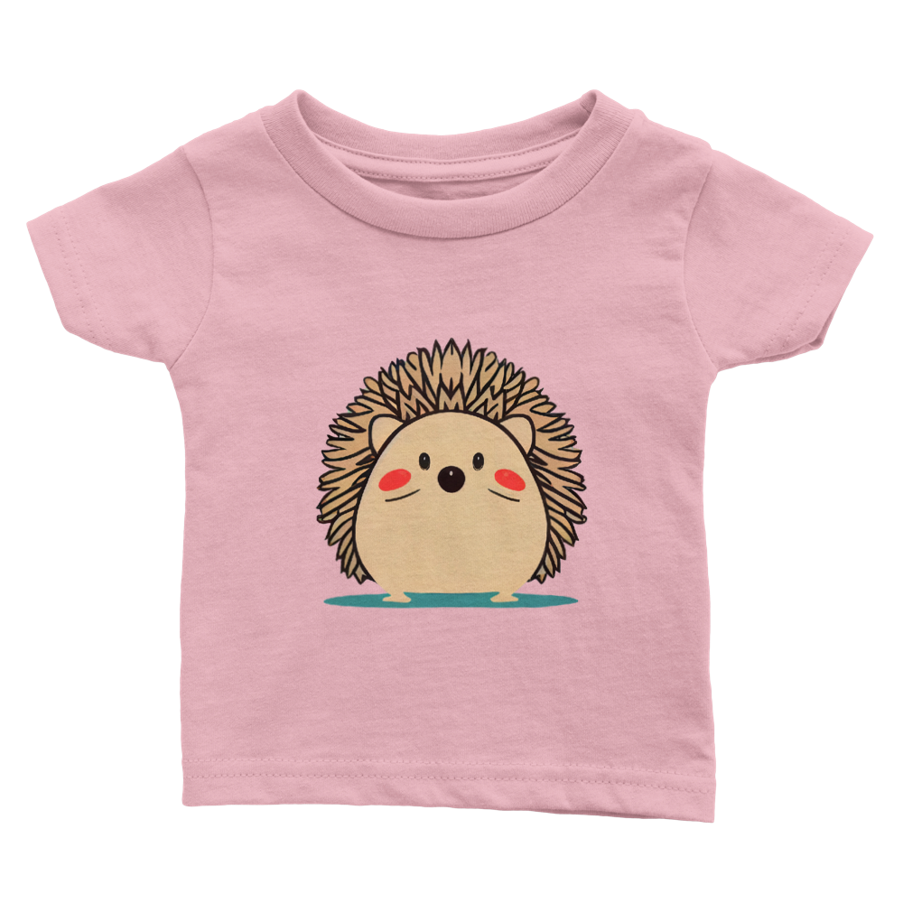 Cute Hedgehog Print Classic Baby Crewneck T-shirt