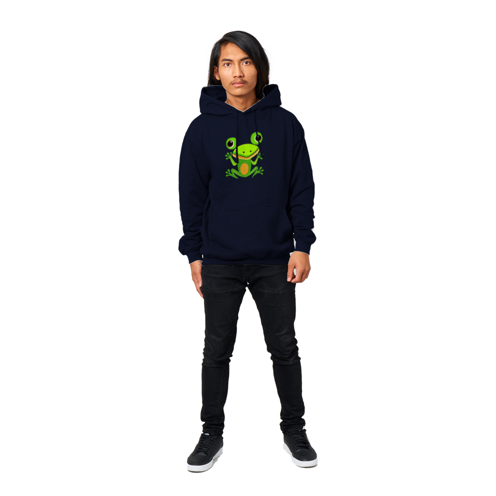 Cute Frog Print Premium Unisex Pullover Hoodie