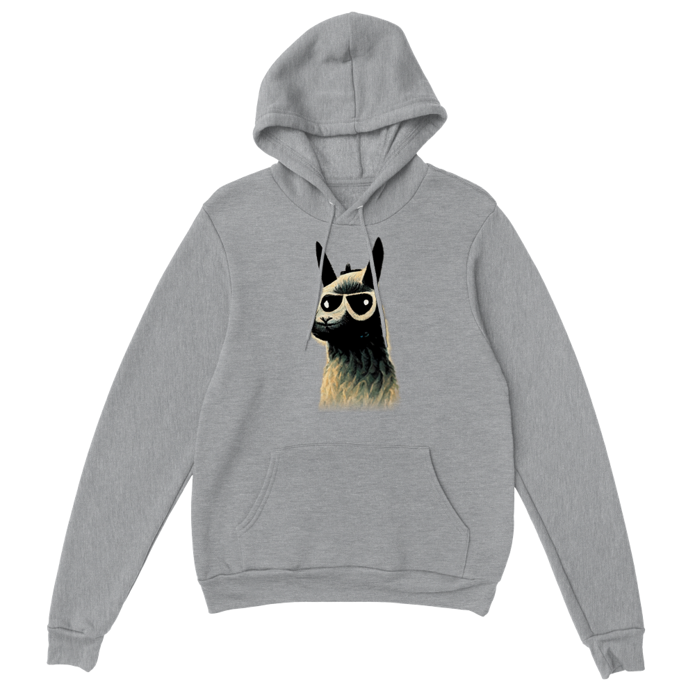 Llama Wearing Sunglasses Print Premium Unisex Pullover Hoodie