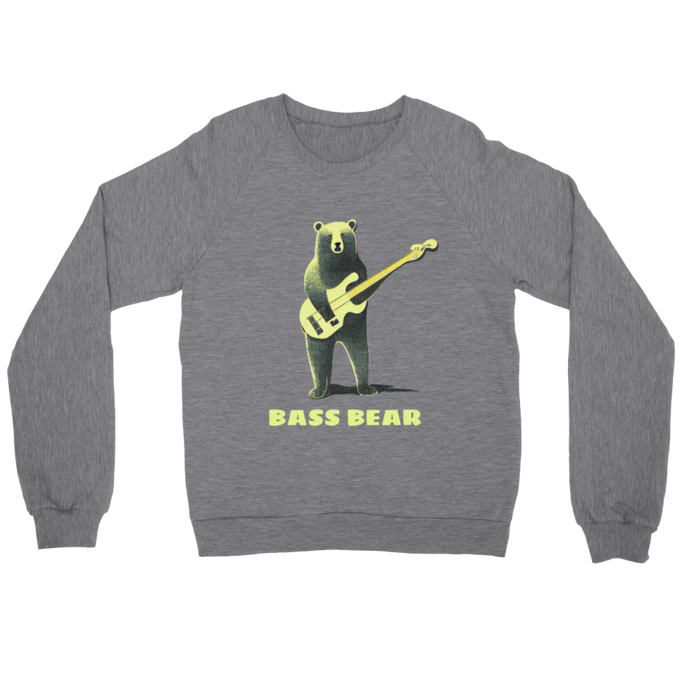 Bass Bear, Bear Playing a Bass Guitar Sweatshirt
