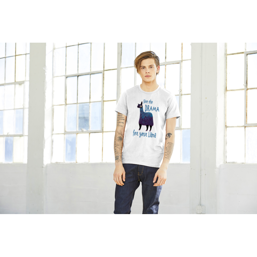 Save the Drama For Your Llama Premium Unisex Crewneck T-shirt.