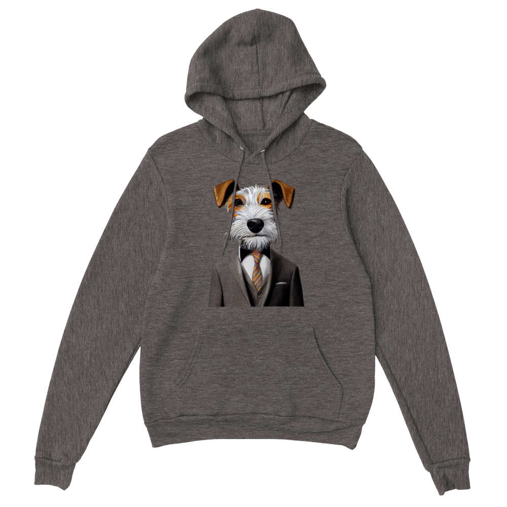 Fox Terrier Dog Wearing a Suit Premium Unisex Pullover Hoodie
