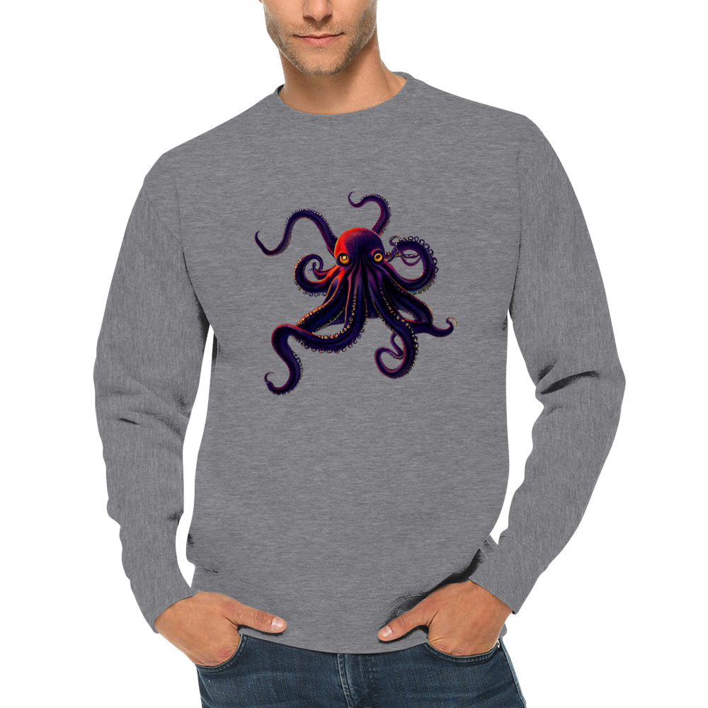 Octopus Print Premium Unisex Crewneck Sweatshirt