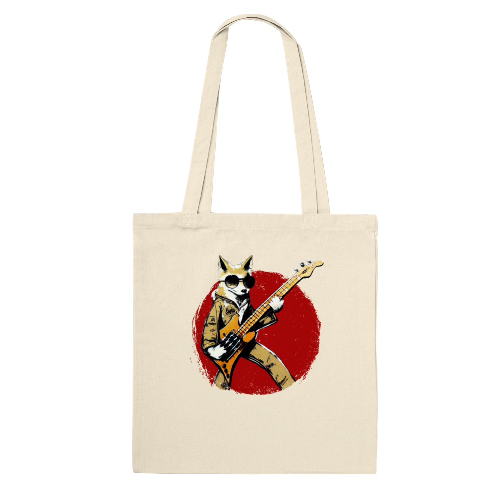 Fox Playing the Bass Guitar Classic Tote Bag