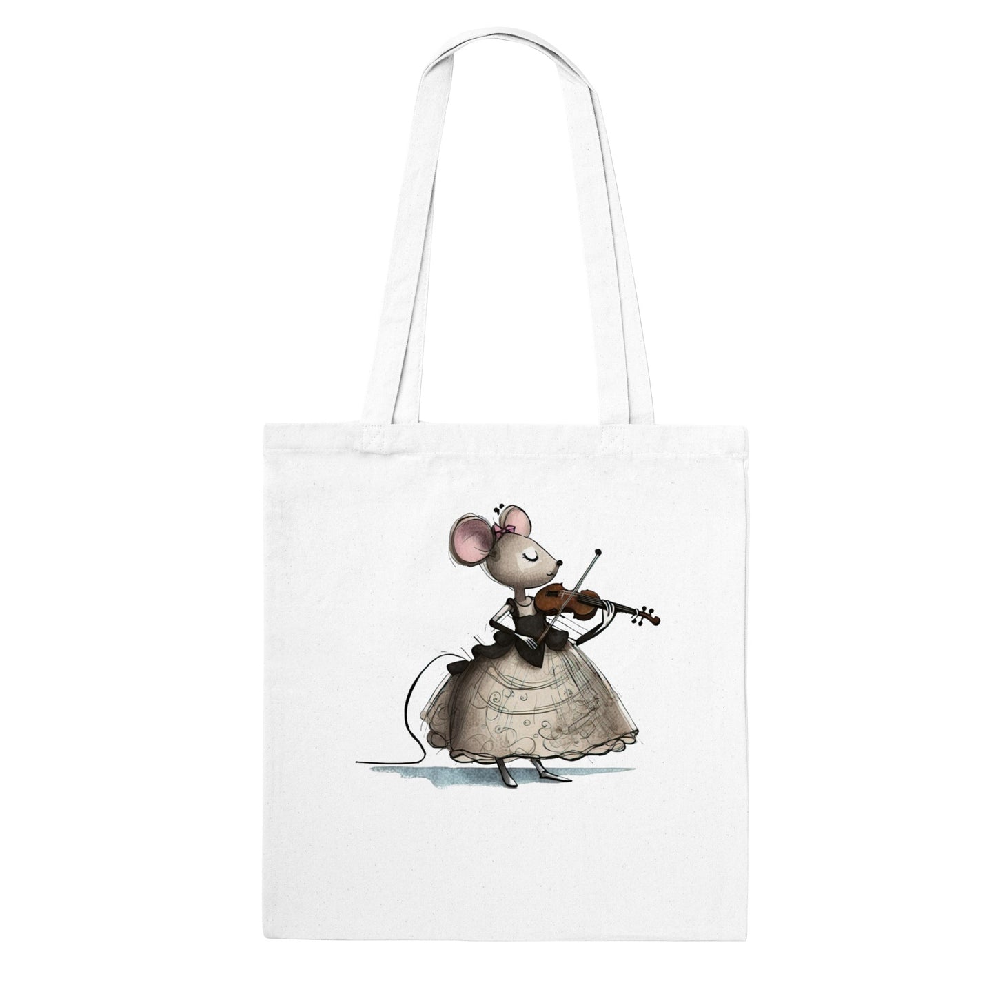 Mouse Wearing a Ball Gown Playing the Violin Classic Tote Bag