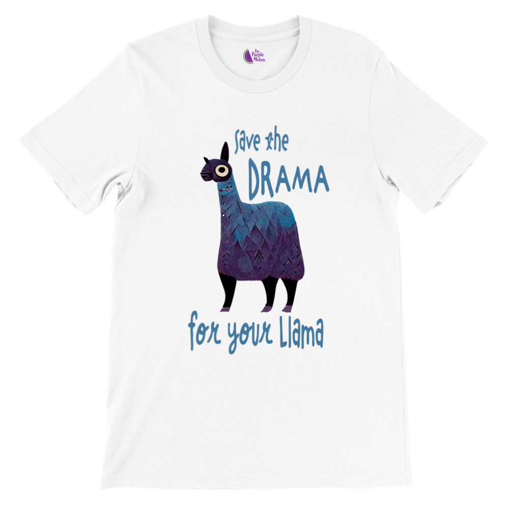 Save the Drama For Your Llama Premium Unisex Crewneck T-shirt.