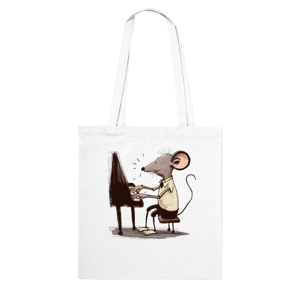 Rat Playing the Piano Classic Tote Bag