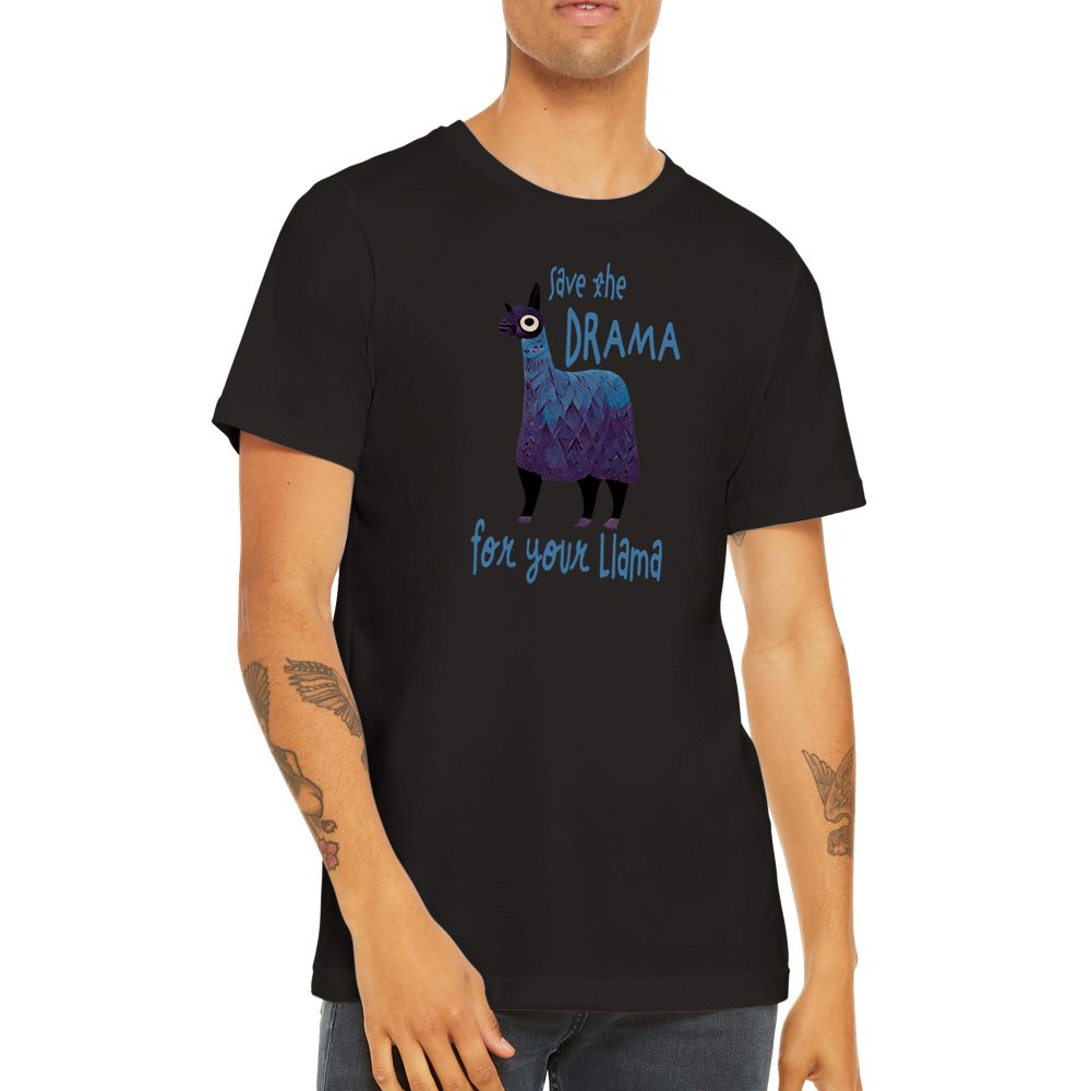 Save the Drama For Your Llama Premium Unisex Crewneck T-shirt.