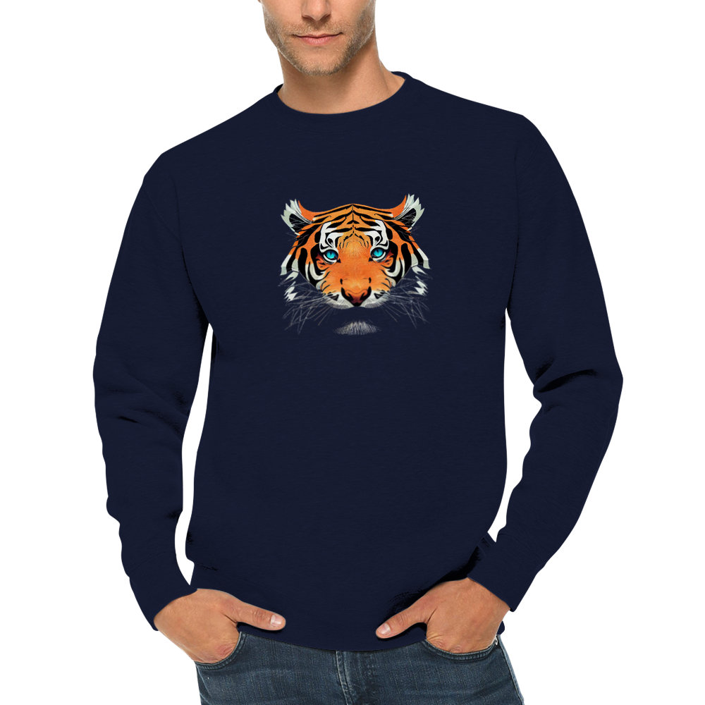 Tiger Print Premium Unisex Crewneck Sweatshirt