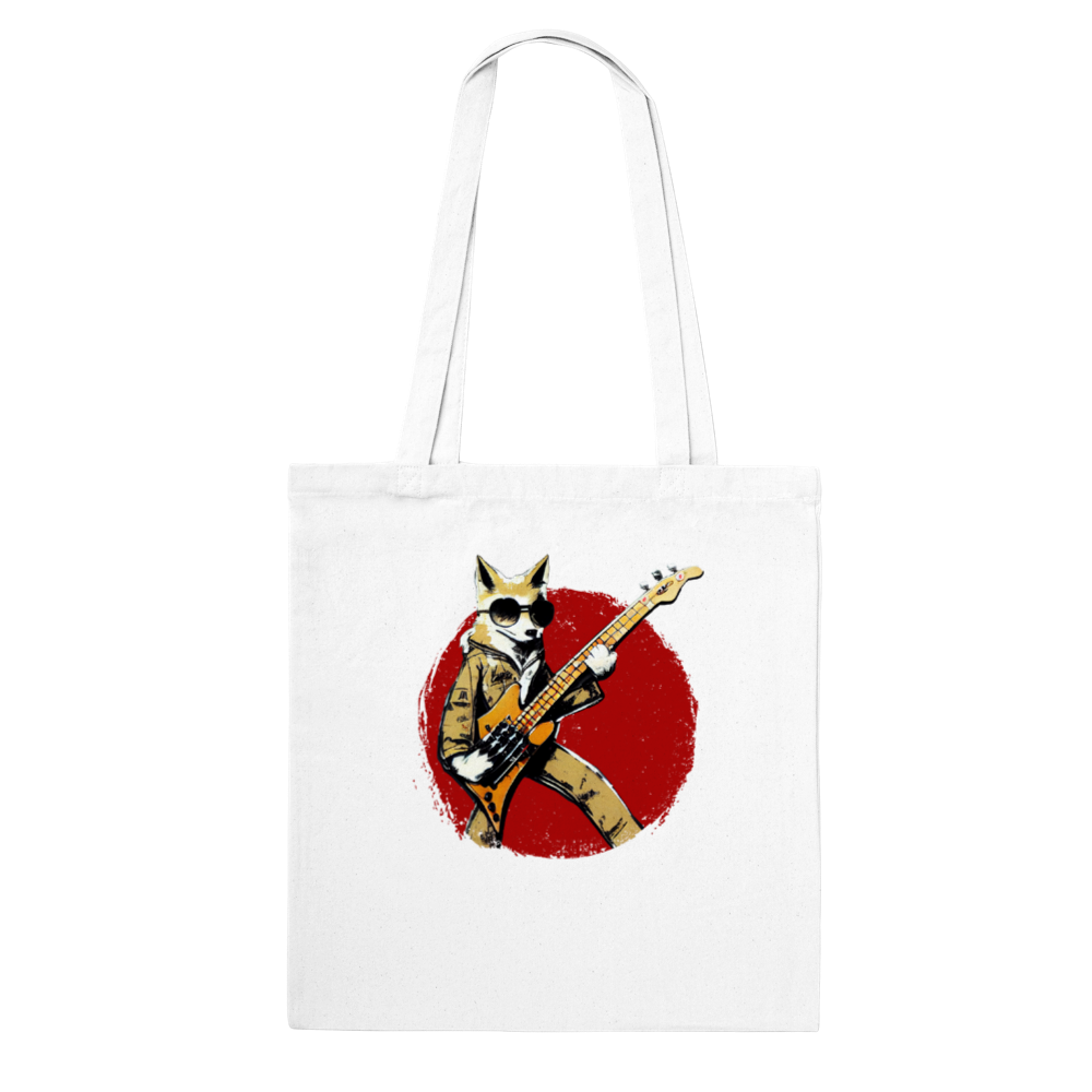 Fox Playing the Bass Guitar Classic Tote Bag