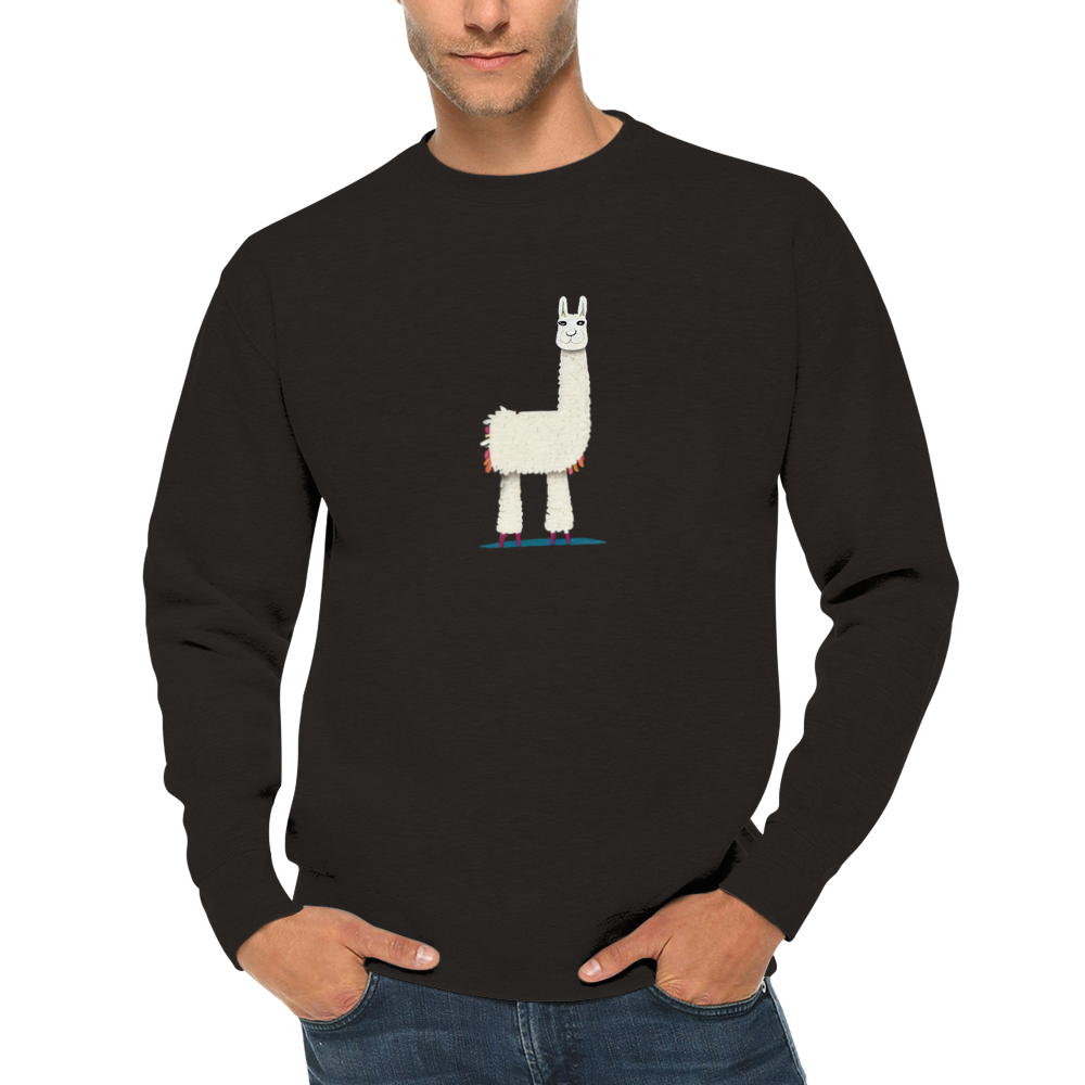 Cute Llama Premium Unisex Crewneck Sweatshirt