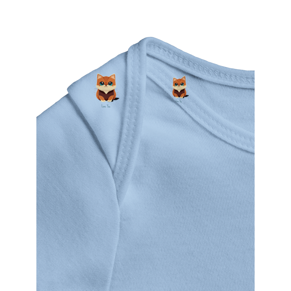 Cute Munchkin Kitten Print Classic Baby Short Sleeve Onesies