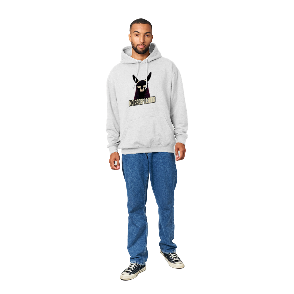 No Prob-Llama Print Premium Unisex Pullover Hoodie