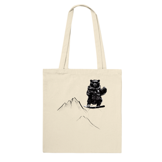 Bear Snow Boarding Classic Tote Bag