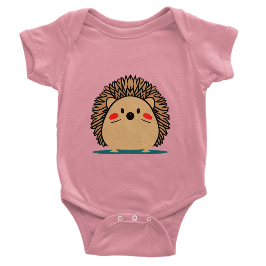 Cute Hedgehog Classic Baby Short Sleeve Onesies