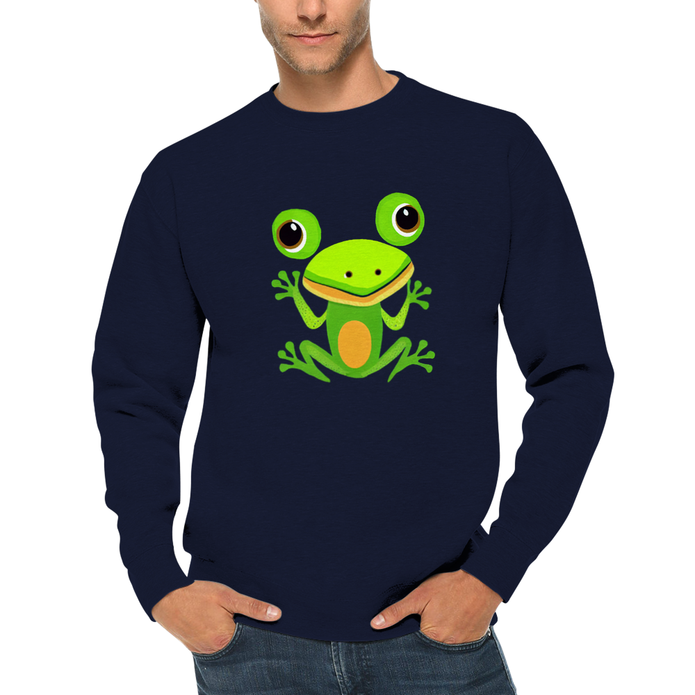 Cute Frog Print Premium Unisex Crewneck Sweatshirt
