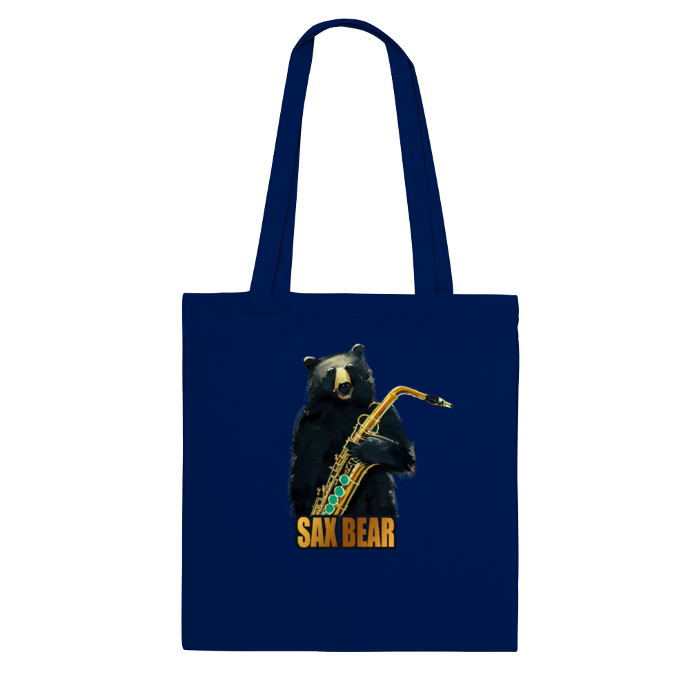 Sax Bear. Bear Playing Saxophone Classic Tote Bag