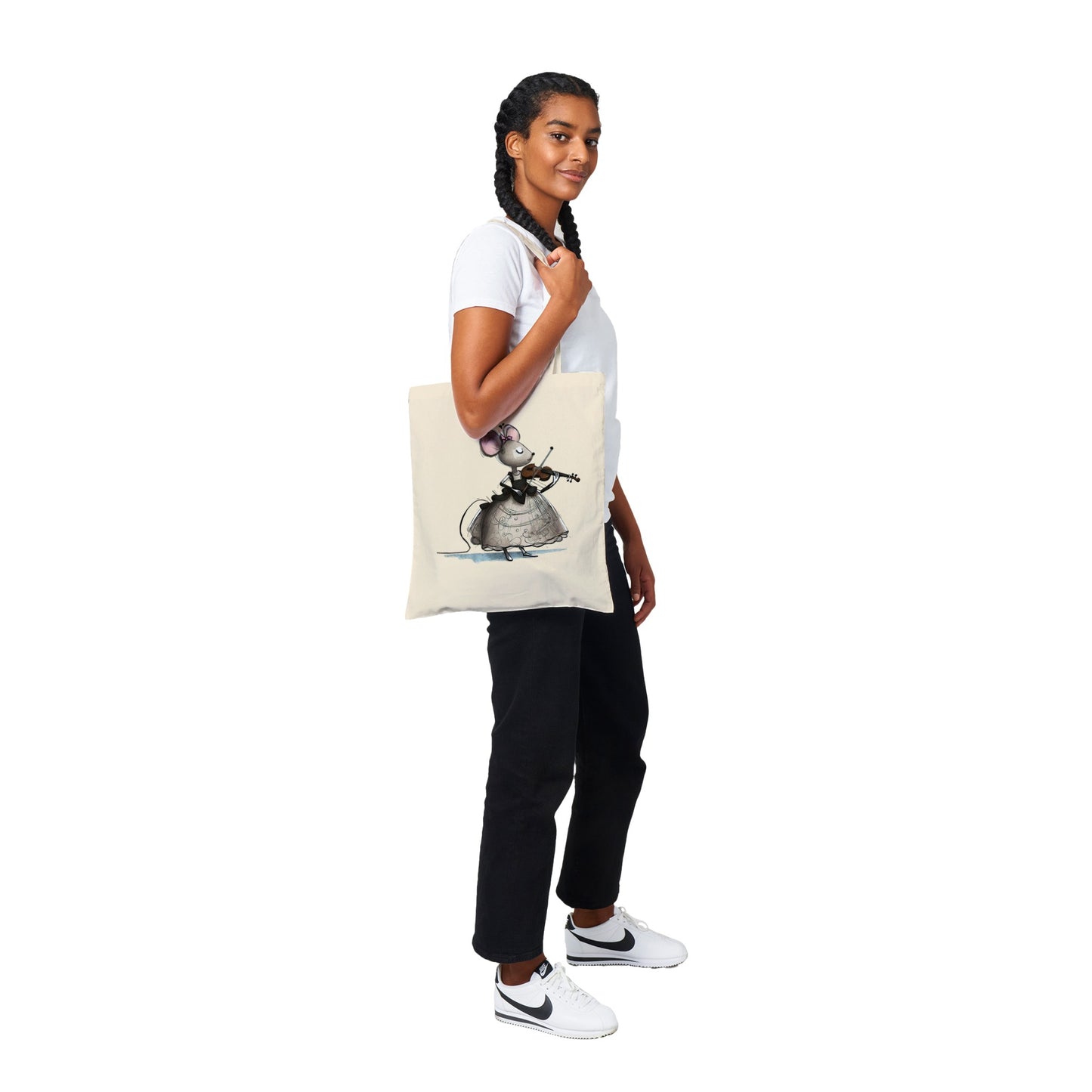 Mouse Wearing a Ball Gown Playing the Violin Classic Tote Bag
