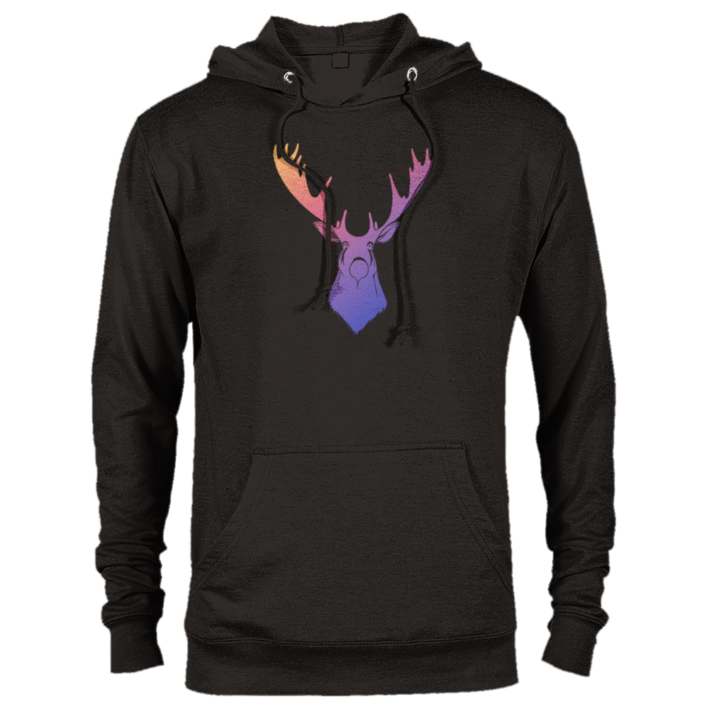 Rainbow Moose Print Premium Unisex Pullover Hoodie
