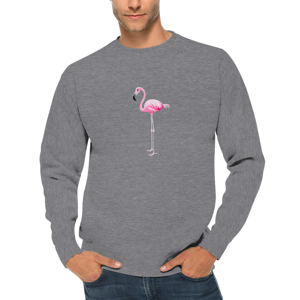 Pink Flamingo Premium Unisex Crewneck Sweatshirt