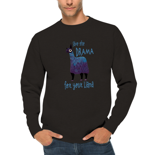 Save the Drama For Your Llama Premium Unisex Crewneck Sweatshirt