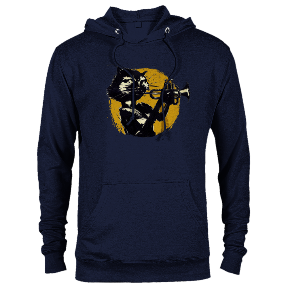 Cat Playing the Trumpet Premium Unisex Pullover Hoodie