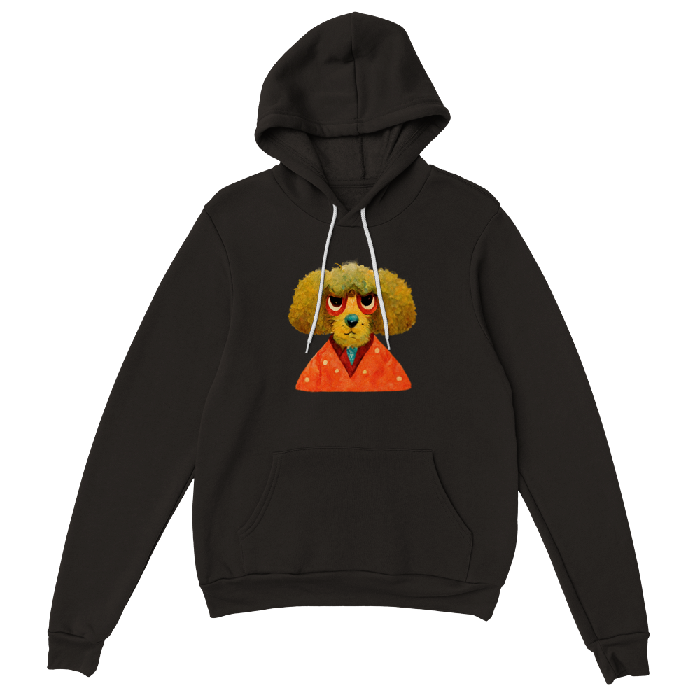 Grumpy Poodle Print Premium Womens Pullover Hoodie