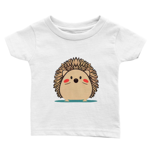 Cute Hedgehog Print Classic Baby Crewneck T-shirt